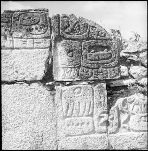 Detail of inscribed platform at Kabah