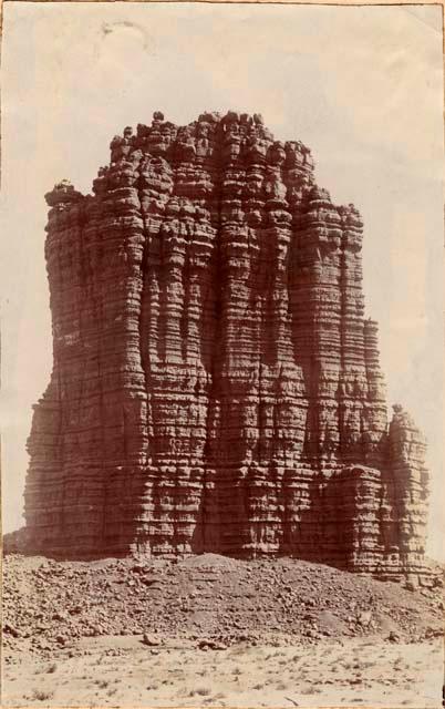 Organ Butte - a red rock in southeastern Utah, standing four hundred feet above