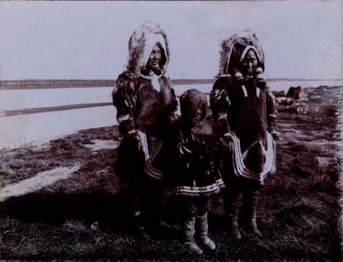 Inuit women and child, East Mouth of Mackenzie River
