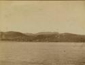 Hebron Labrador Mission Station. View across bay to small settlement