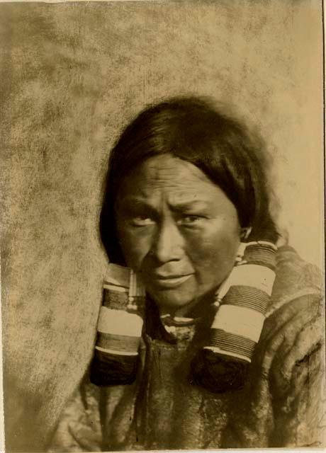 Inuit woman with traditional hair style