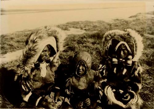 Two Inuit women and a child