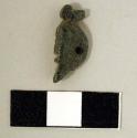 Stone pendant, carved bird shape, perforated