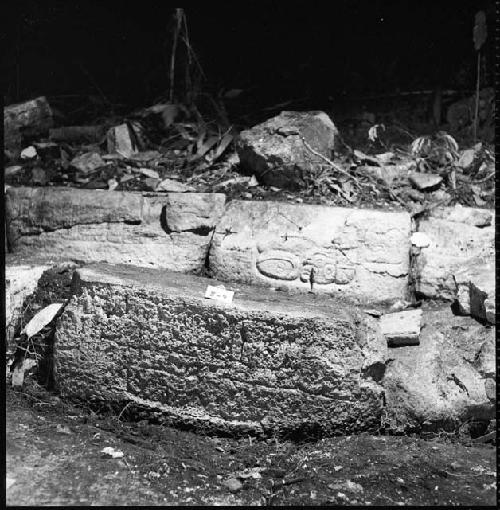 Stone from Hieroglyphic Stairway 1 of Structure 5 at Yaxchilan