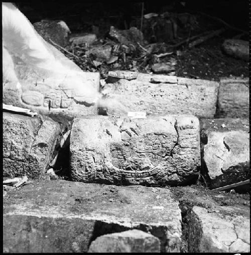 Stone from Hieroglyphic Stairway 1 of Structure 5 at Yaxchilan
