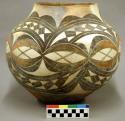 Polychrome pottery large jar - red, black, yellow