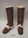 Boots of skin for outside--part of suit of skin clothing (6147-6157).