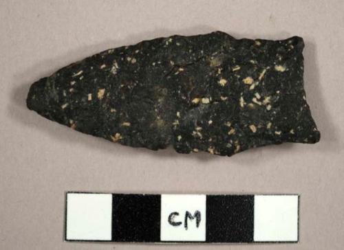 Stone projectile point, stemmed lanceolate type