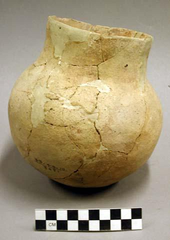 Undecorated pottery jar