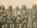 Five Naskapi men wearing traditional clothing