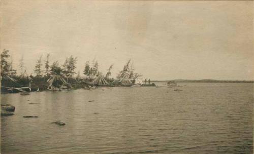 View of Kamkautch Lake shore camp