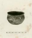 Caivela form bowl engraved with sun symbols