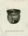 Vessel whose decoration consists of an unusual combination of badly incised line