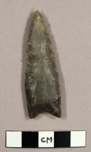 stone projectile point, fluted