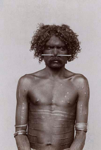 Studio portrait of an Aboriginal Man of Queensland