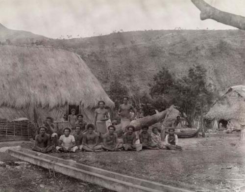 Group at Totoya, Lau Island group, Fiji Islands