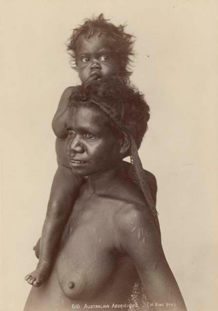 Portrait of Aboriginal Woman and Child