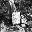 Sculpted stone at Lake Peten Itza