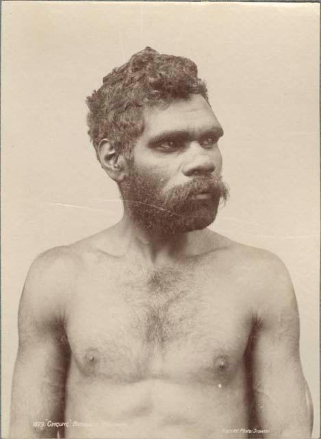 Studio portrait of "Gingung," a Bathurst Warrior