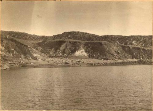 Sermesmint, sliding down to the shore. View from the northern side of harbor.