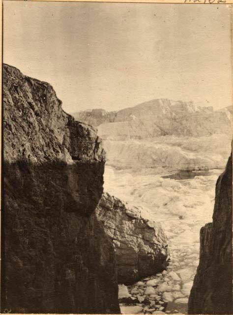 Top of the cleft at Nakalatsivik place for hurling down witches etc.