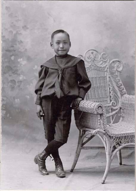 Mene, a Greenland Inuit boy, 8-9 years old