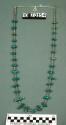 Chunk turquoise necklace strung with shell heishi
