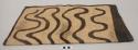 Textile; Kuba cloth; square with snaking pattern