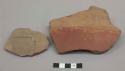 Potsherds - Large undecorated red jars; polychrome and incised wares