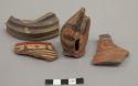 Potsherds: selected - plain and polychrome