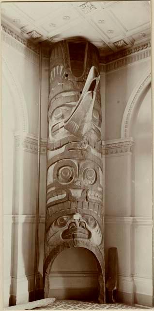 Totem Pole in Provincial Museum at Victoria