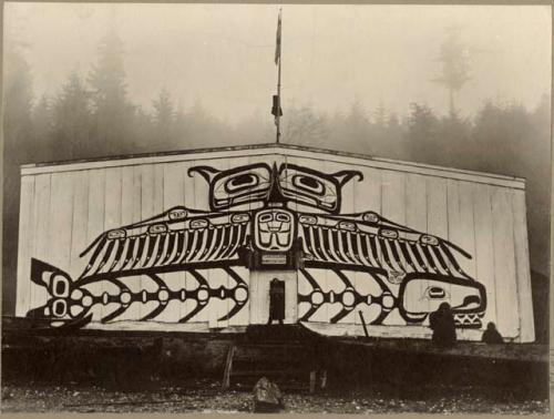 Chief's house with bird/fish painting