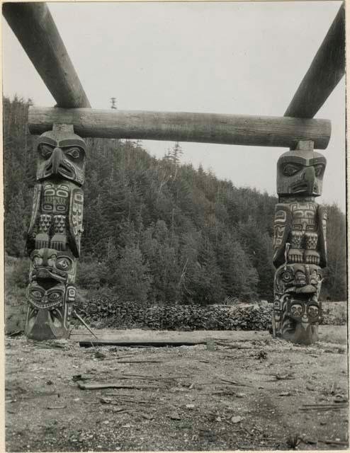 Companion totem poles to those at the Museum