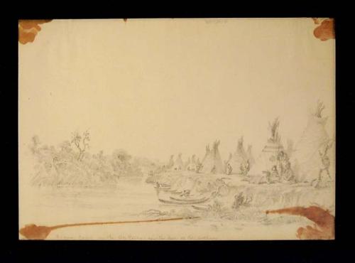 "Sioux Camp on the St. Peters, near the Falls of St. Anthony, 1848"