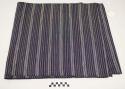 Skirt material, women's indigo cotton skirt material with narrow white stripes