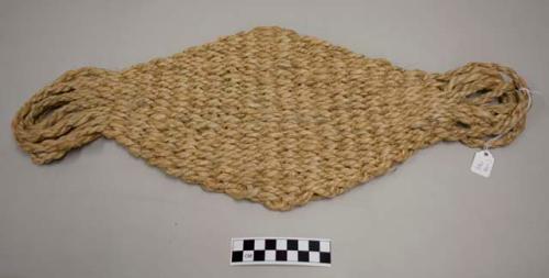 Backstrap or headstrap, part of a loom, woven maguey fiber