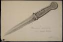 Drawing of iron dagger
