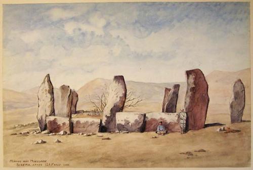 "Menhirs near Minusinsk 1885."