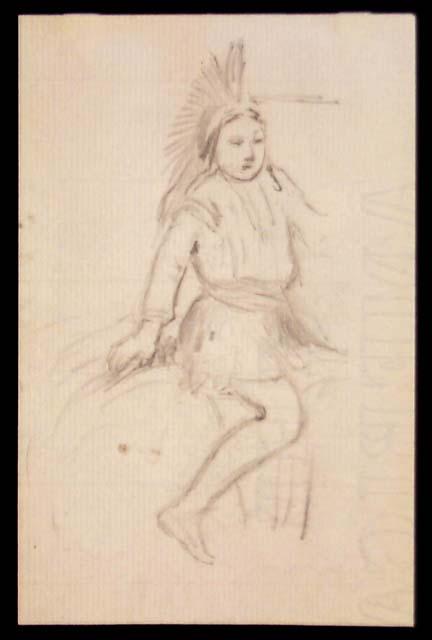 Sketch of a figure in a group prepared in the United State National Museum.