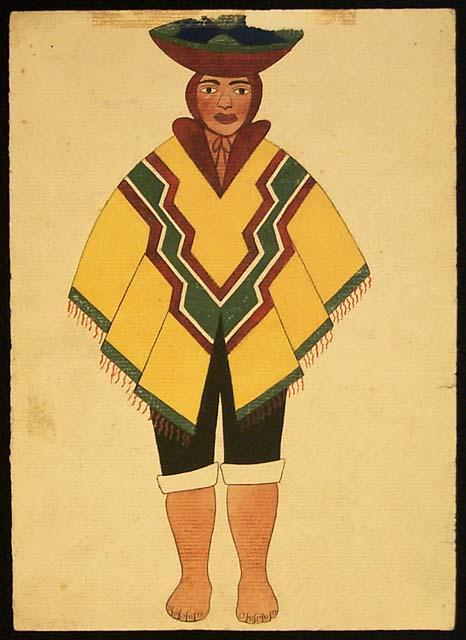Watercolor of Guatemalan man