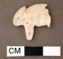 Shell effigy fragment of a small animal, possibly a rabbit