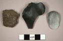 Two chert flakes and one grit-tempered pottery sherd