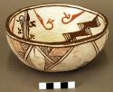 Modern Zuni pottery bowl (1 of 3)