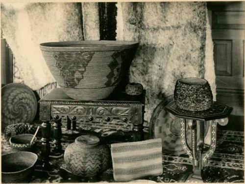 Baskets and blankets in collection of Mrs. Charles C. Goodwin