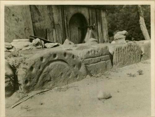 Markings on stones in front of Sonorson's house