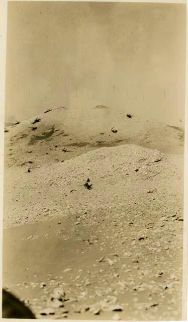 Close view of portion of the great encampment at Sandy Cape