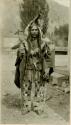 Thompson River Indian man "Paul Yemitellst" in costume