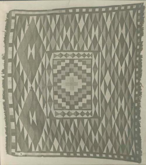 Blanket with geometrical designs, from Thompson River Indians