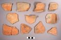 White Cliff Striated Potsherds: Variety Unspecified