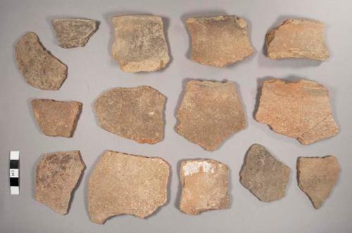 White Cliff Striated Potsherds: Variety Unspecified (dark brown)